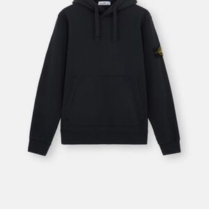 Stone Island Black Sweatshirt Classic Pullover Hoodie